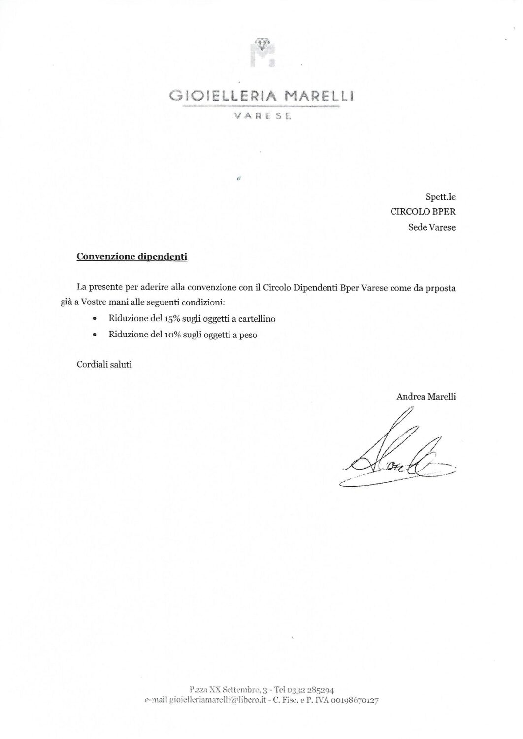 GIOIELLERIA MARELLI SRL