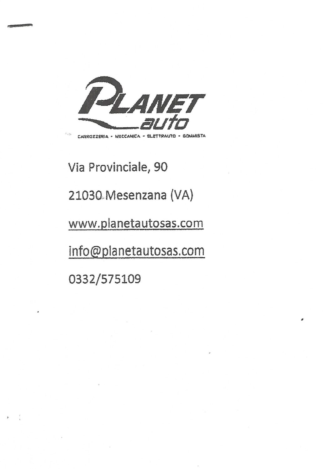 PLANET AUTO SAS