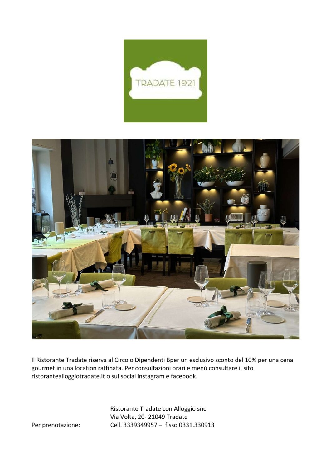 RISTORANTE TRADATE CON ALLOGGIO