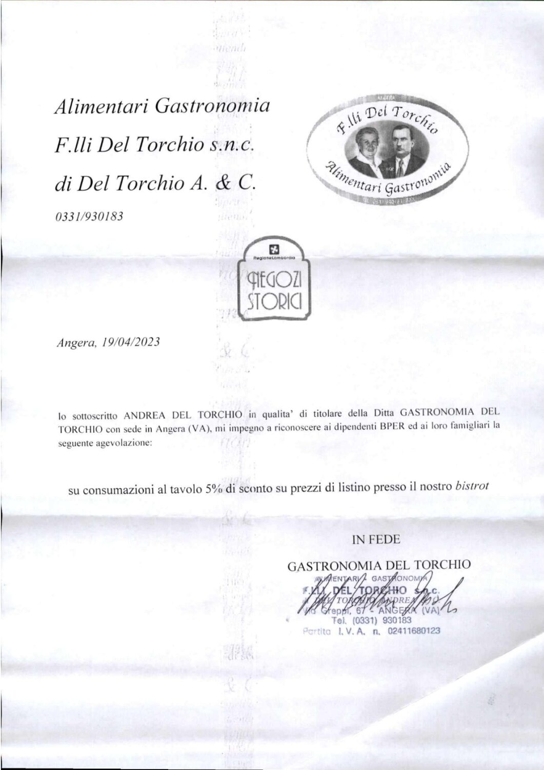 BISTROT F.LLI DEL TORCHIO – ANGERA