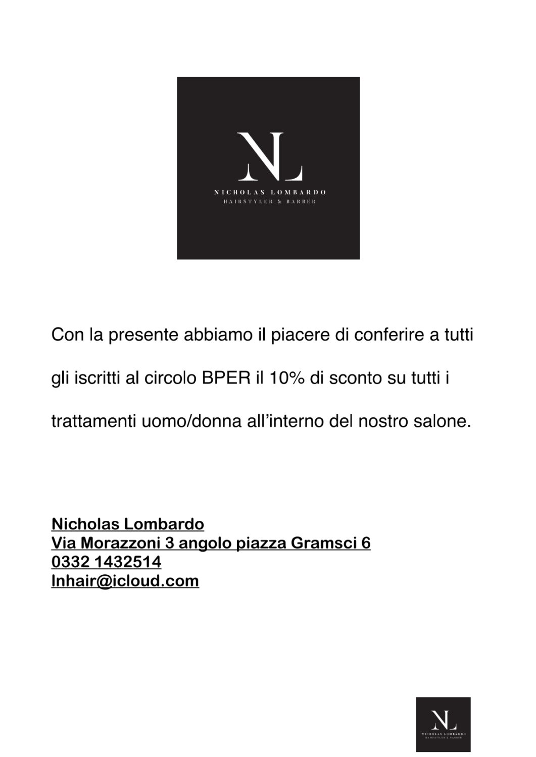 NICHOLAS LOMBARDO – HAIRSTYLER & BARBER