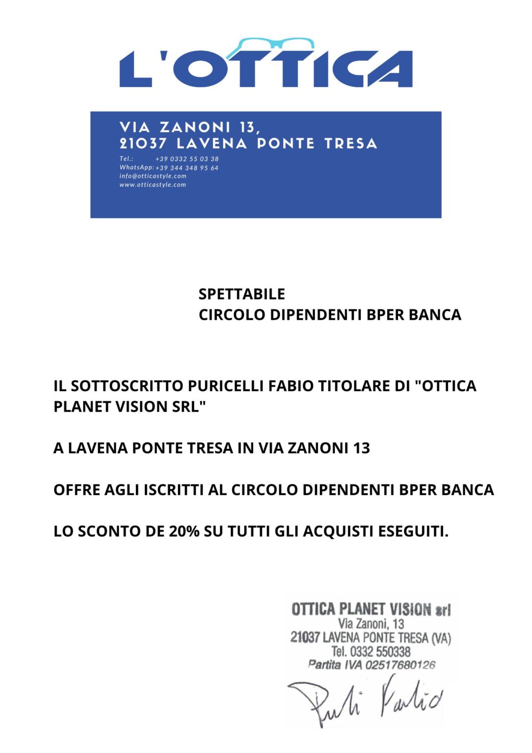 OTTICA PLANET VISION
