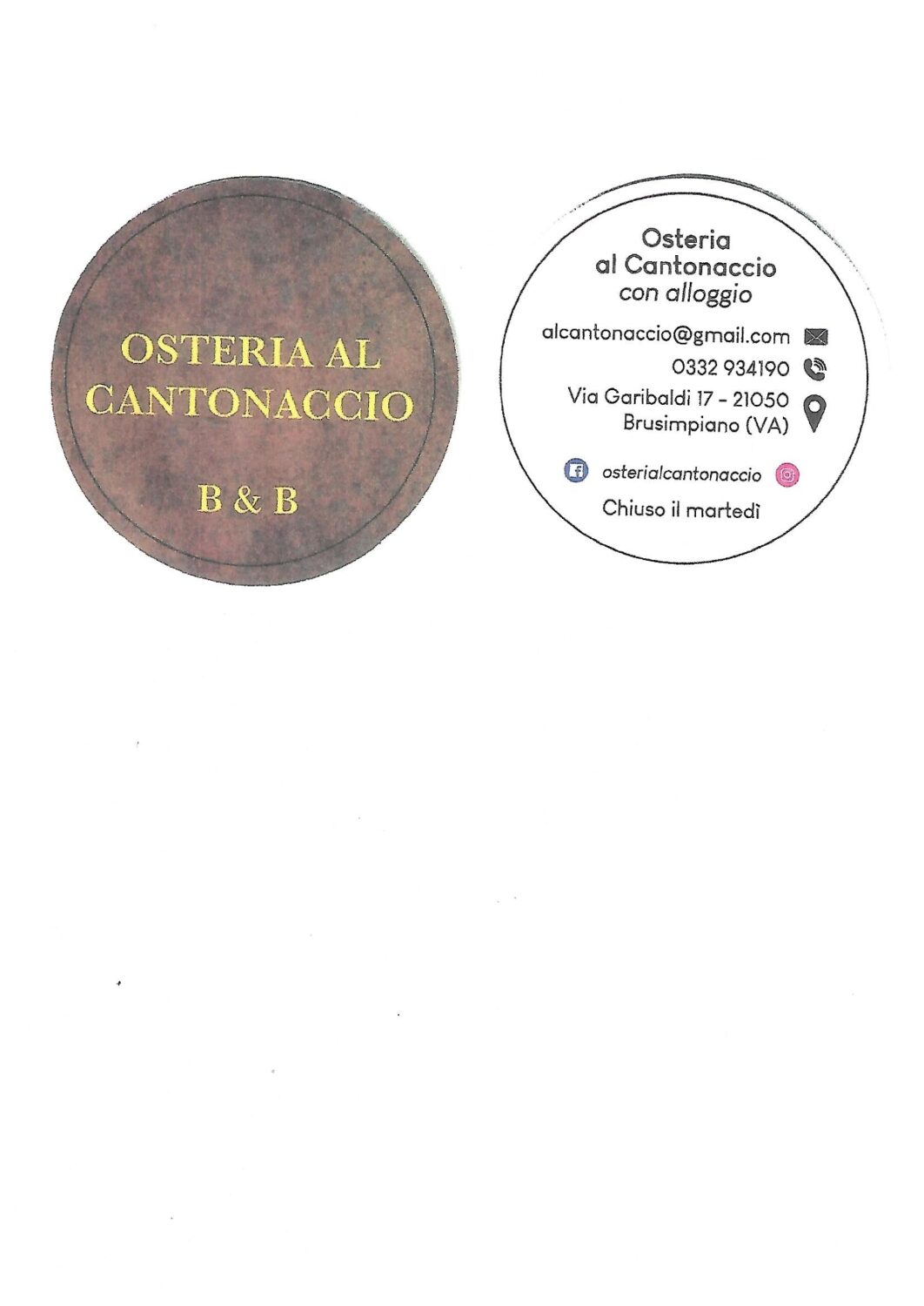 OSTERIA AL CANTONACCIO B & B