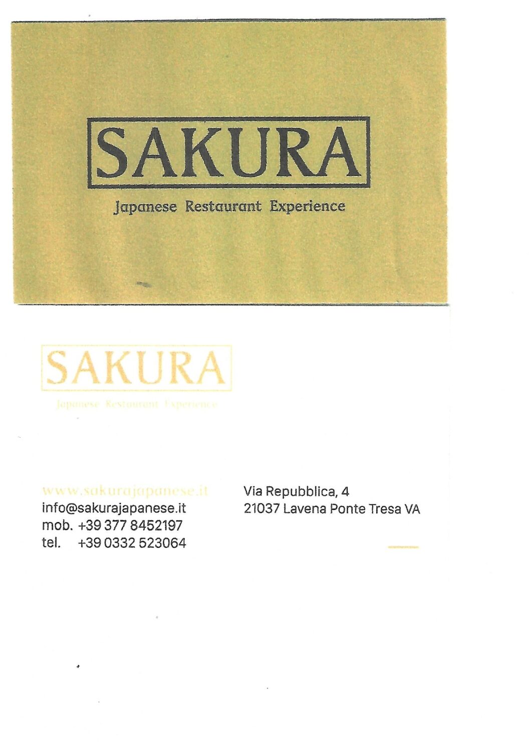 RISTORANTE SAKURA