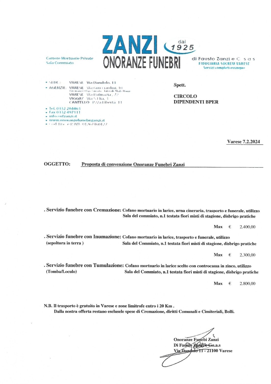 ONORANZE FUNEBRI ZANZI