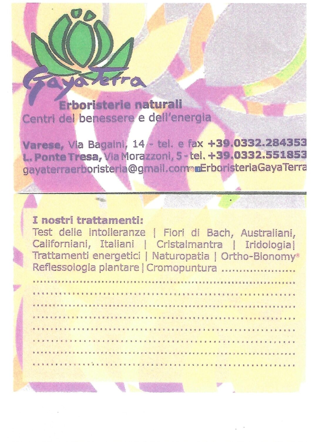 GAYA TERRA –    VARESE   –   LAVENA PONTE TRESA