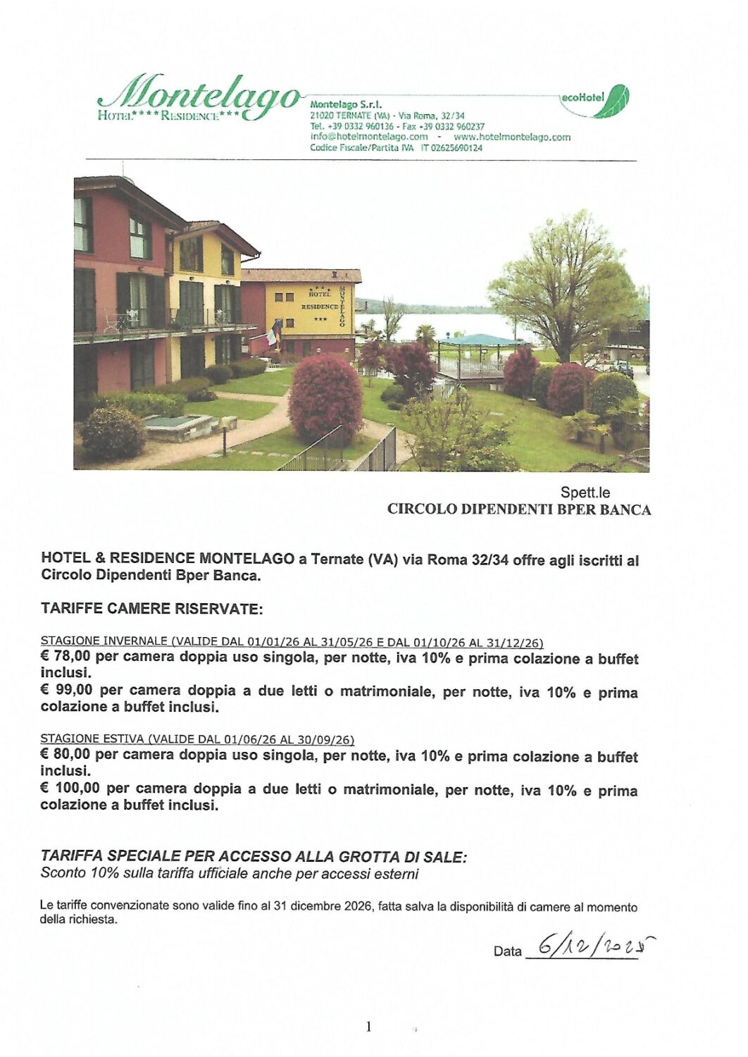 HOTEL RESIDENCE MONTELAGO