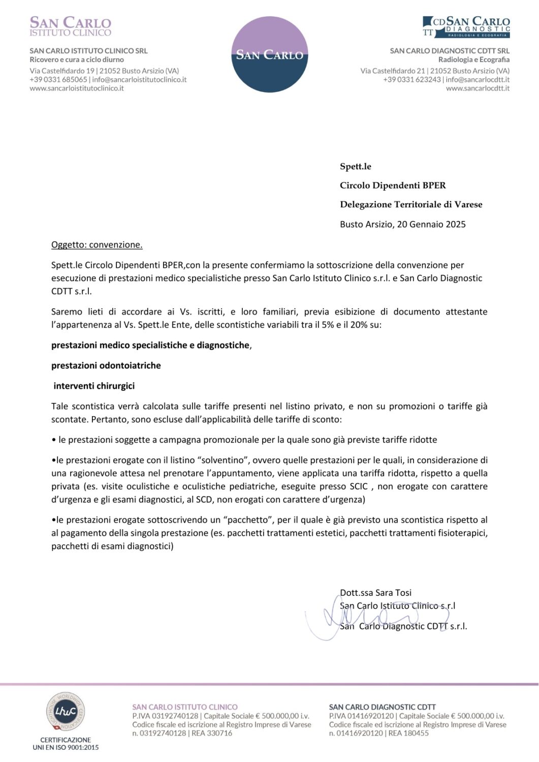 SAN CARLO DIAGNOSTIC CDTT