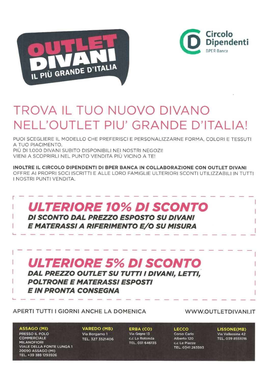 OUTLET DIVANI
