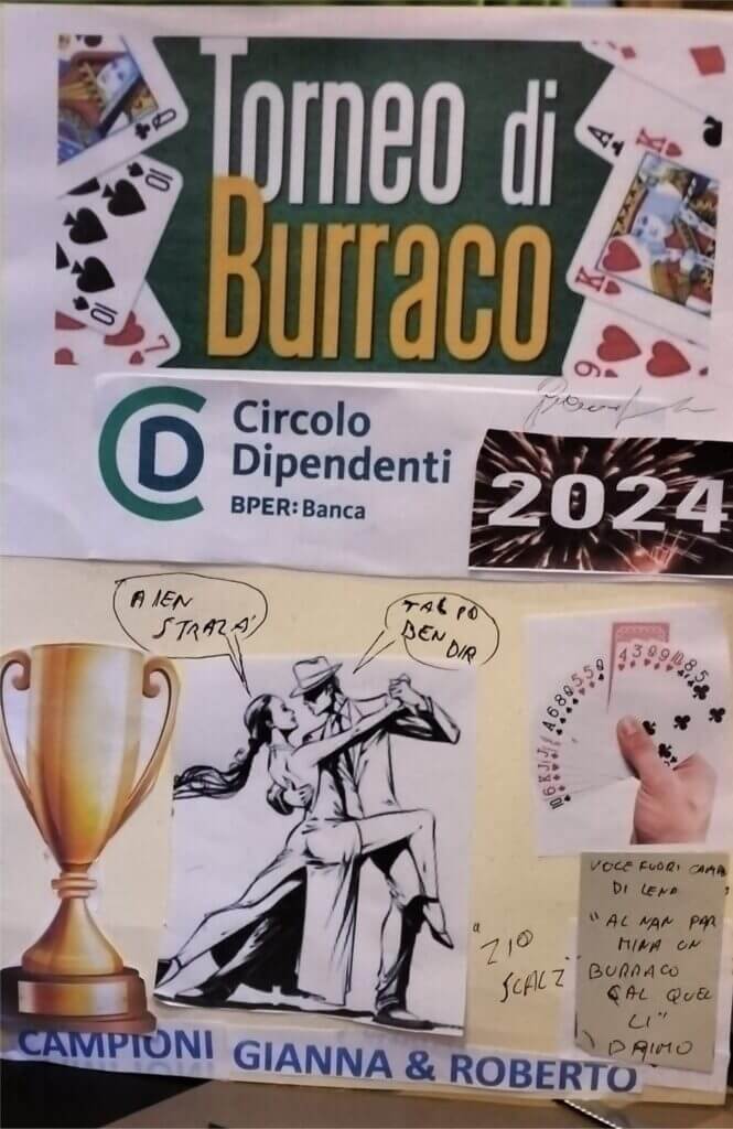 TONEO DI BURRACO CIRCOLO DIPENDENTI BPER DELEGAZIONE DI FERRARA