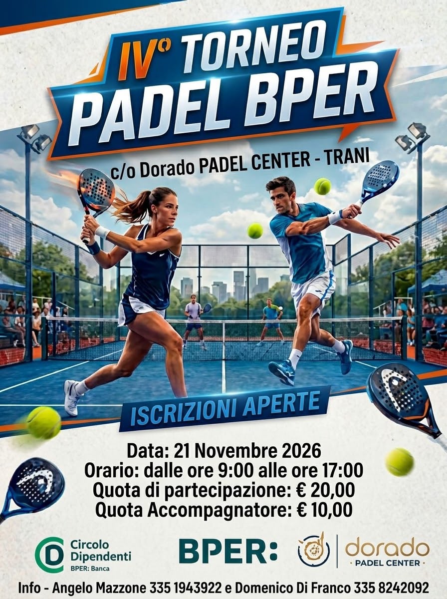 4° Torneo di Padel BPER Trani