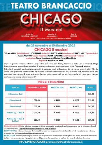 Presentazione CHICAGO il musical - Brancaccio 23-24